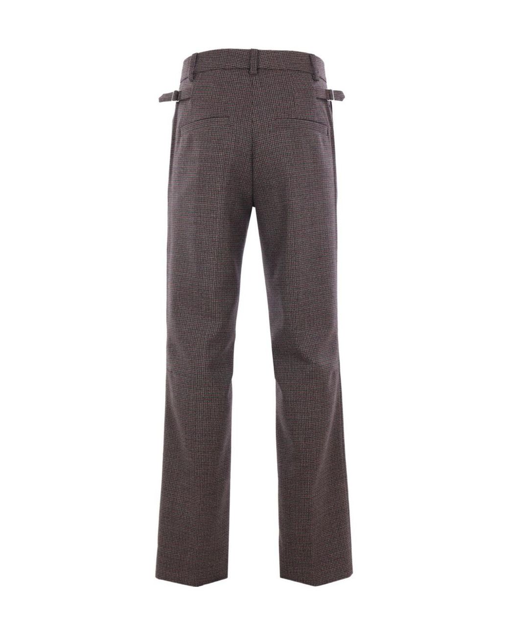 NAMACHEKO Gray Houndstooth Tailored Pants for men