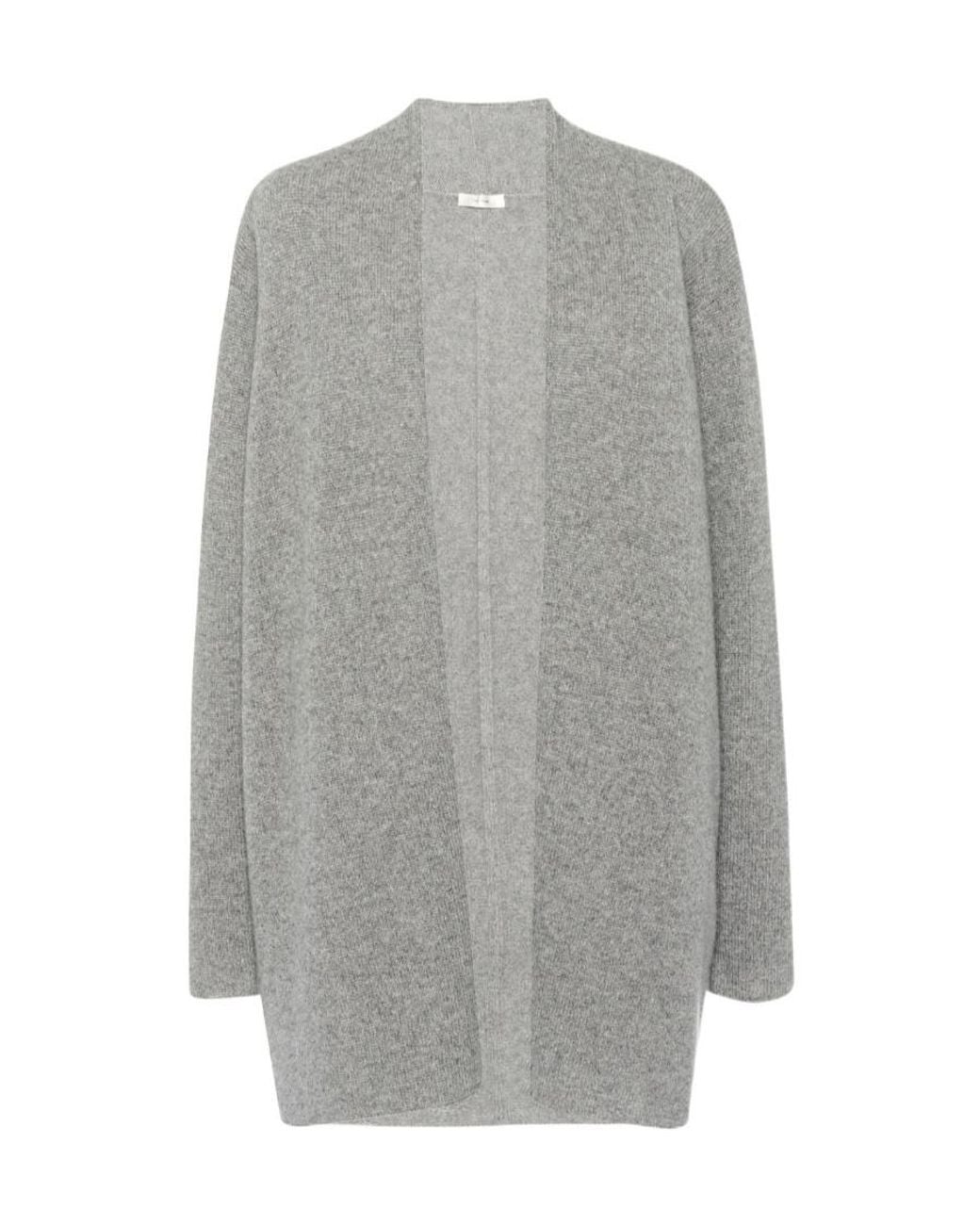 The Row Gray Cashmere Knitted Cardigan