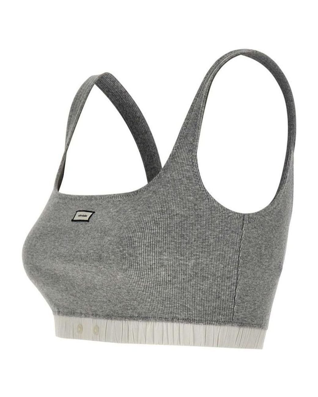 Entire studios Gray Lounge Ribbed Performance Bra