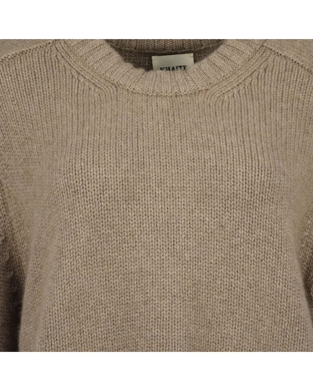 Khaite Brown Long-Sleeved Crewneck Jumper