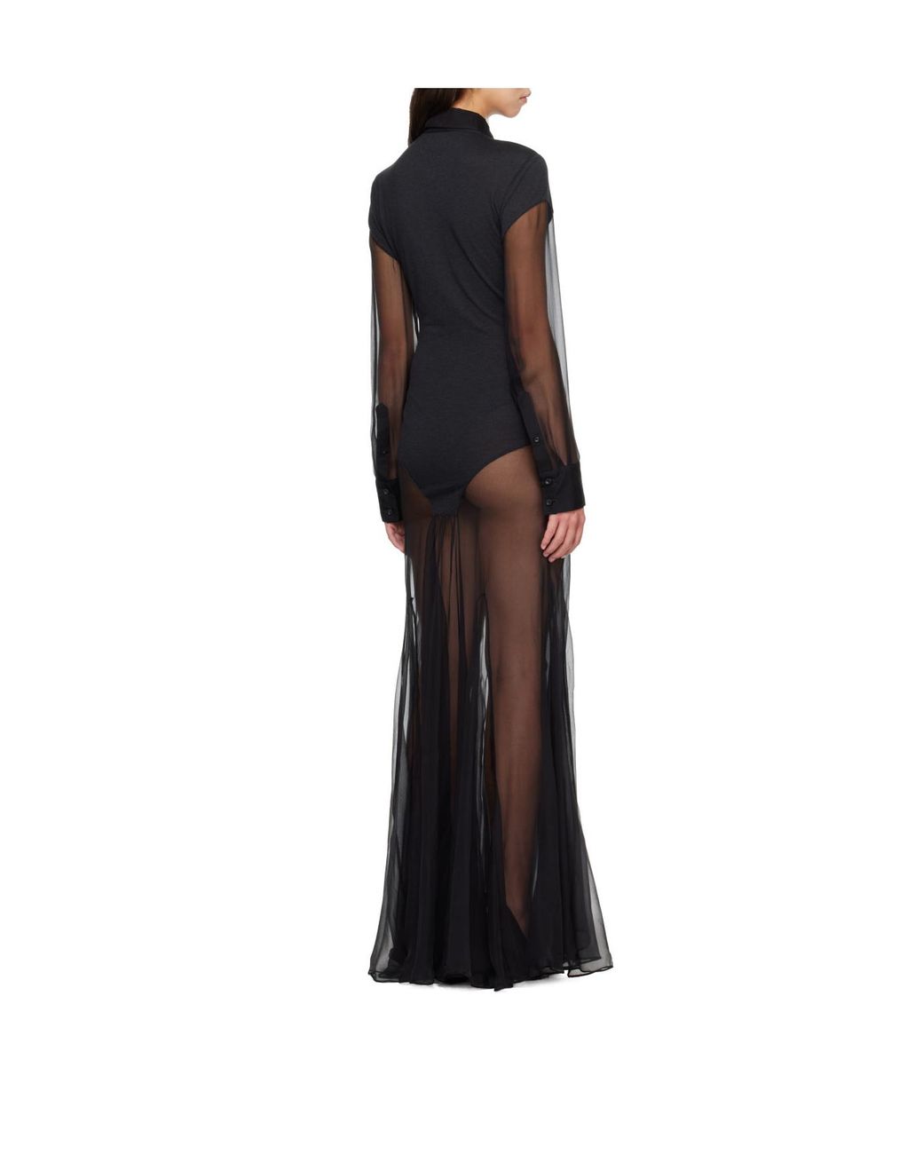 Jean Paul Gaultier Black Sheer Dress