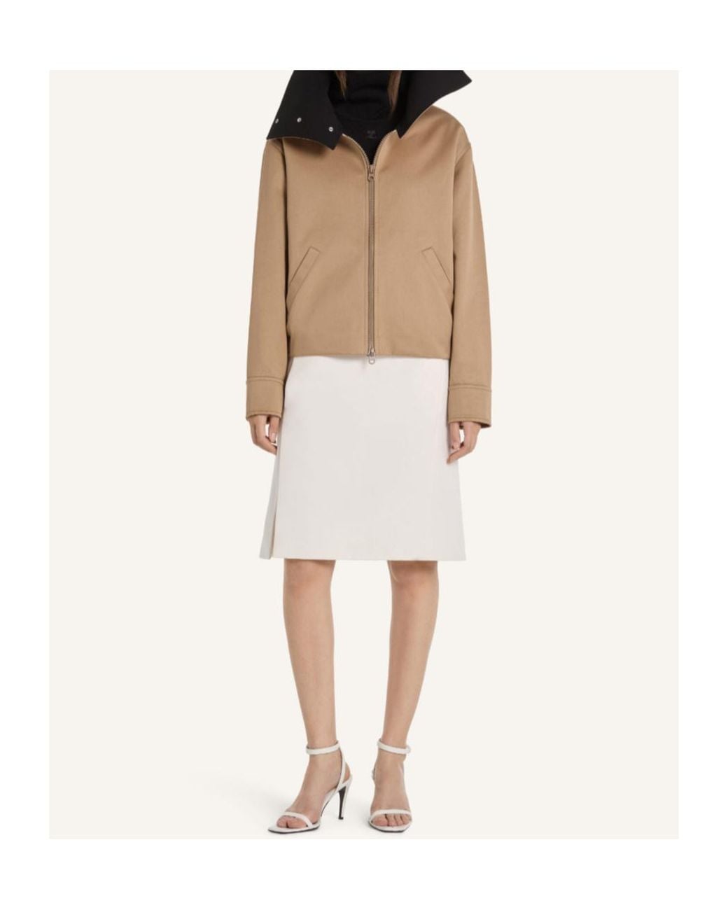 Courreges Natural High-Collar Jacket
