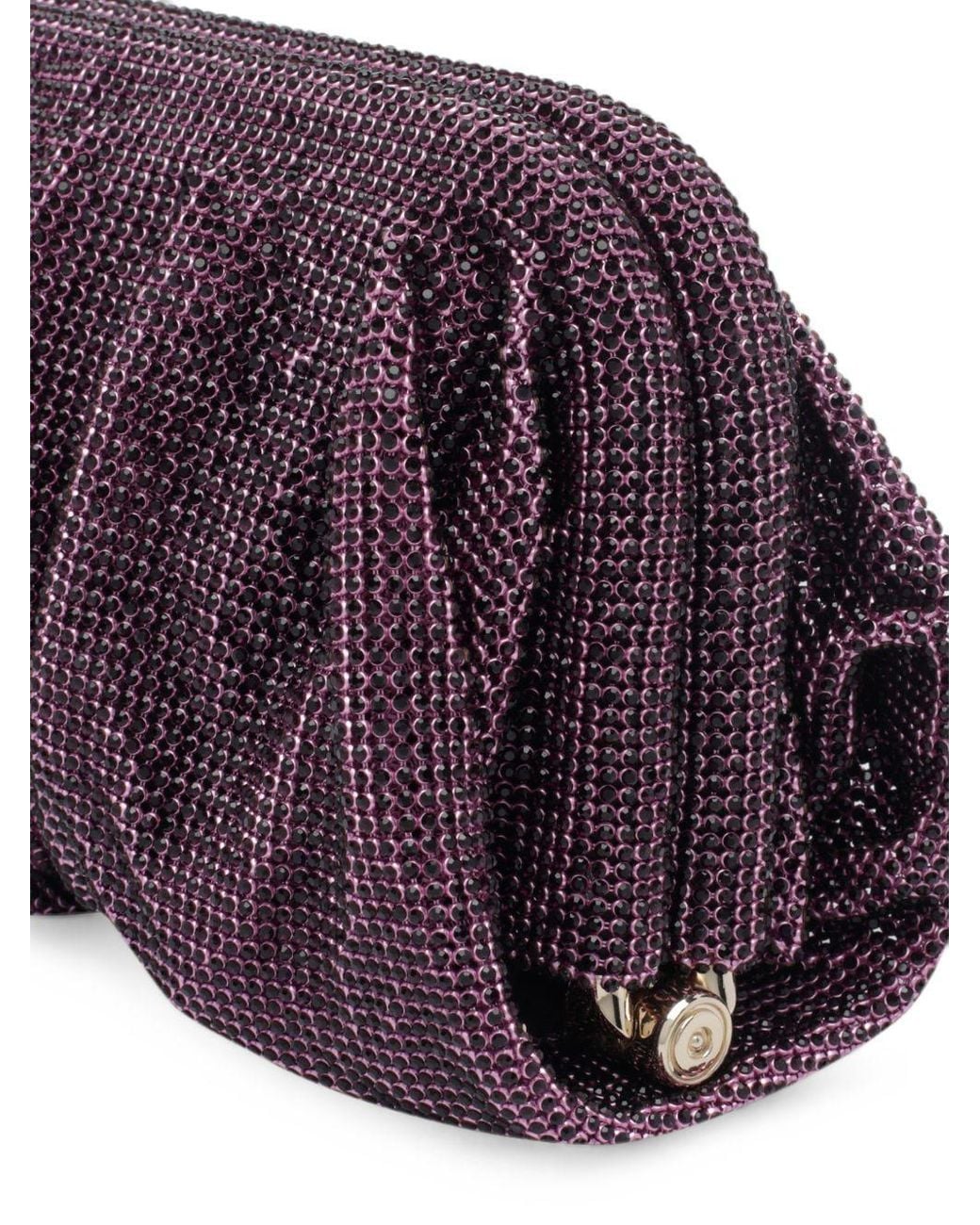 Benedetta Bruzziches Purple Magnetic-Clasp Clutch