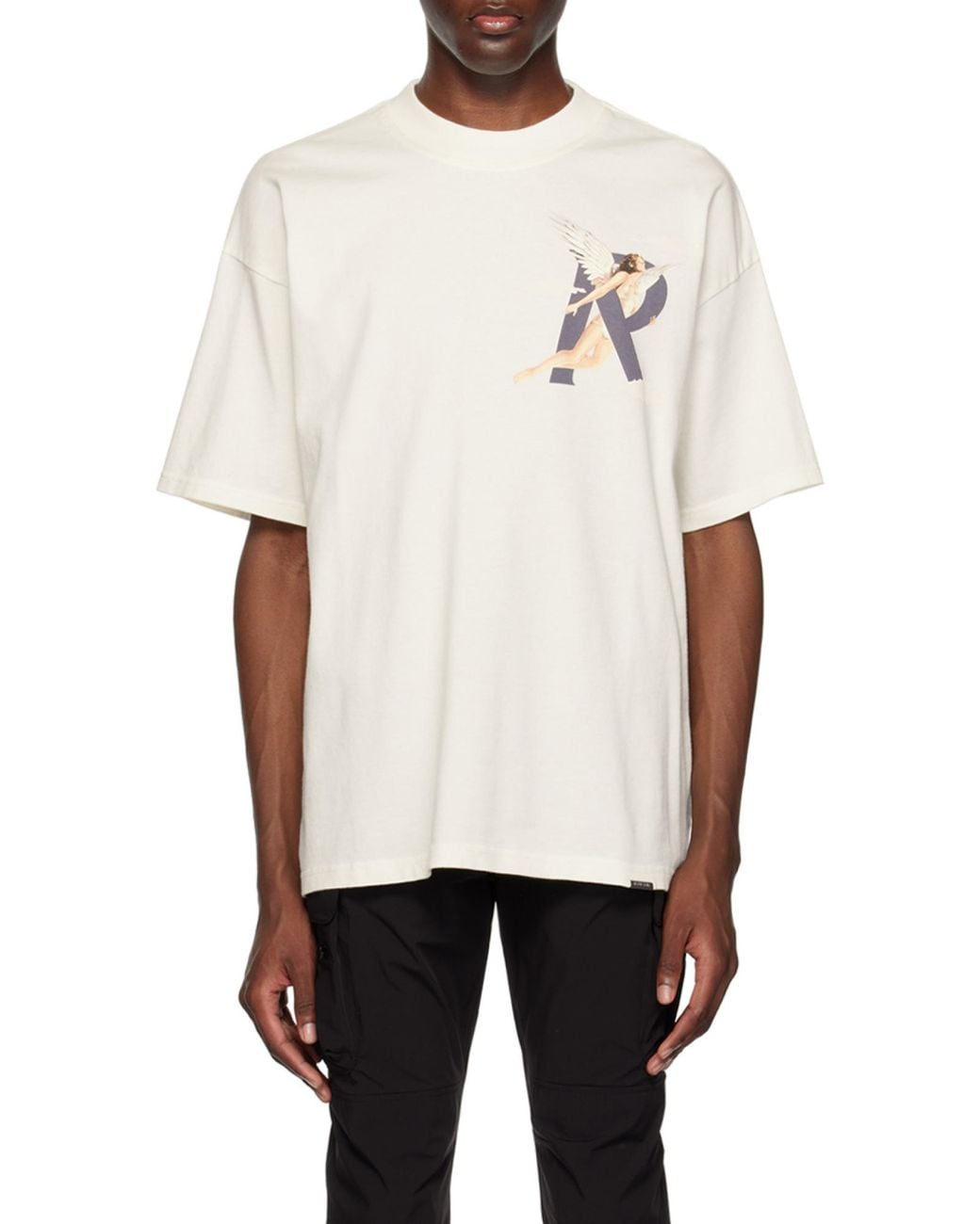 Represent White Logo-Print Cotton T-Shirt for men