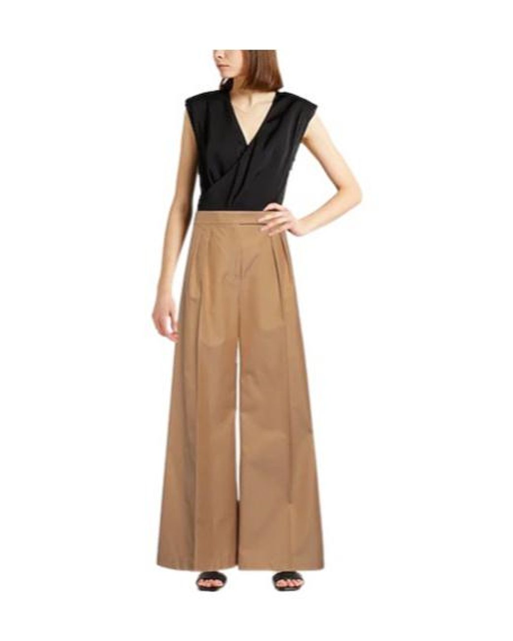 Max Mara Natural High-Waisted Straight-Leg Pants