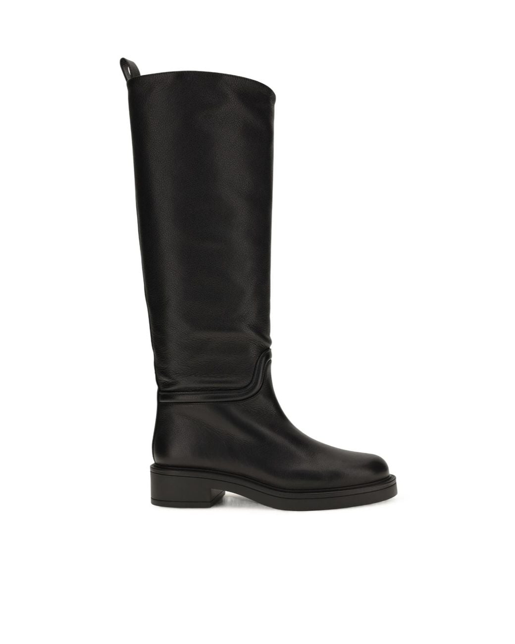 Stuart Weitzman Black Round-Toe Tall Boots