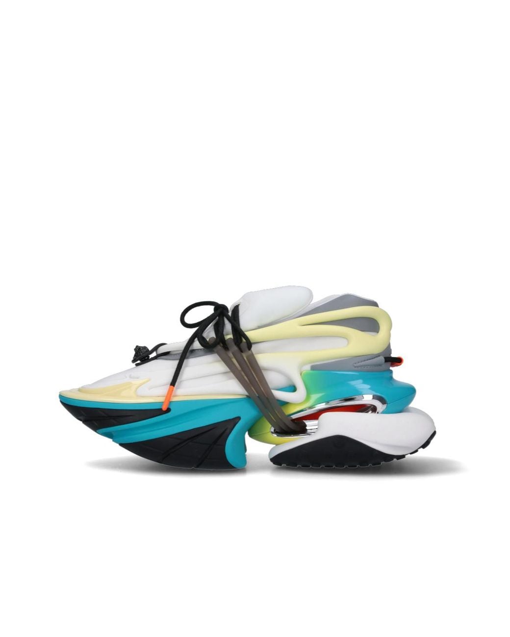 Balmain Blue Panelled Lace-Up Trainers for men