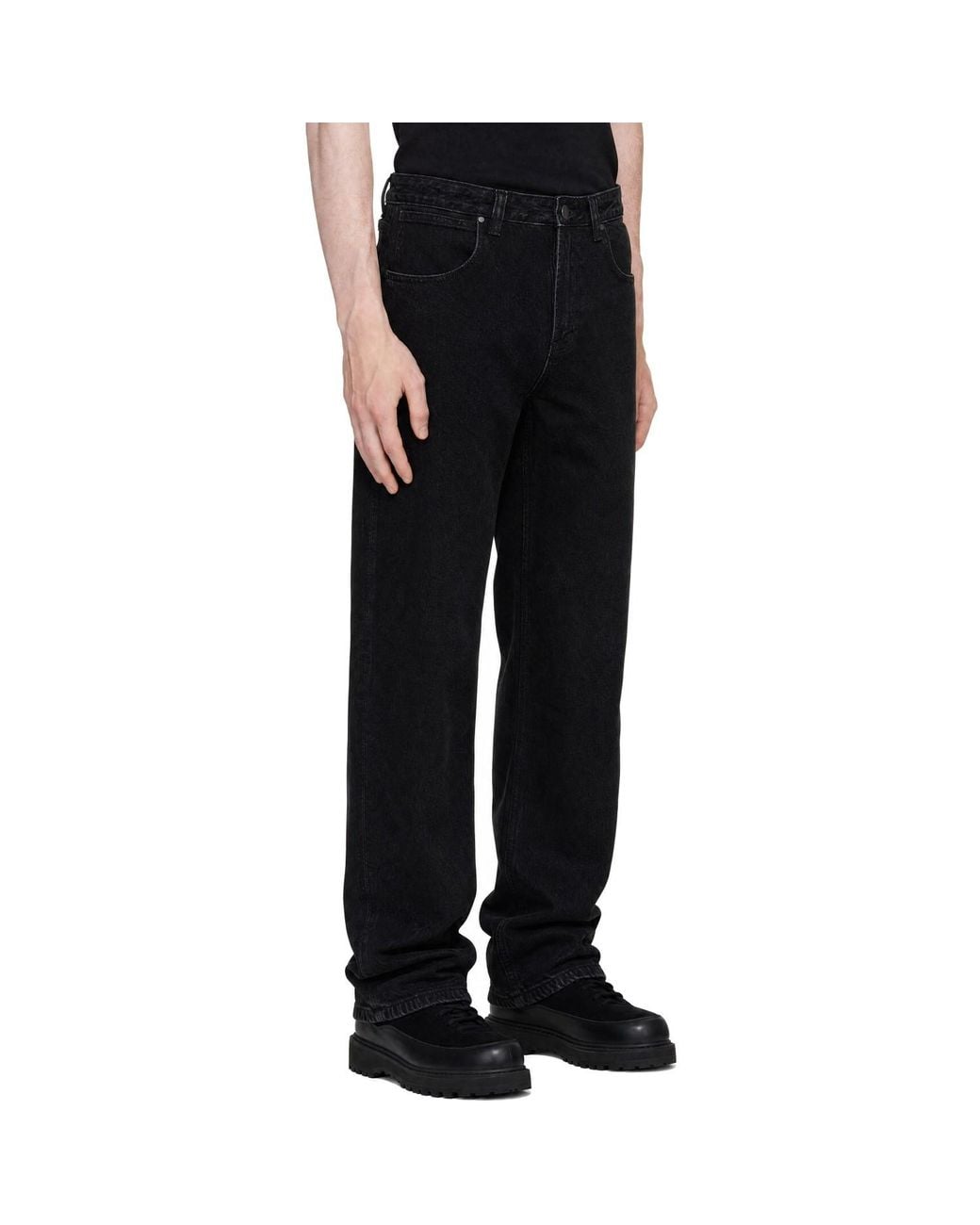 Entire studios Black Seth Straight-Leg Jeans for men