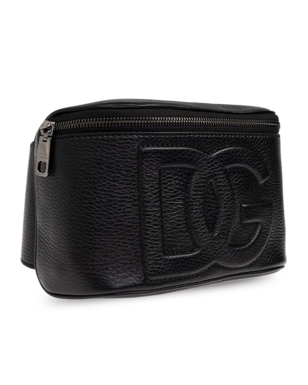 Dolce & Gabbana Black 3D-Effect Dg Logo Belt Bag for men