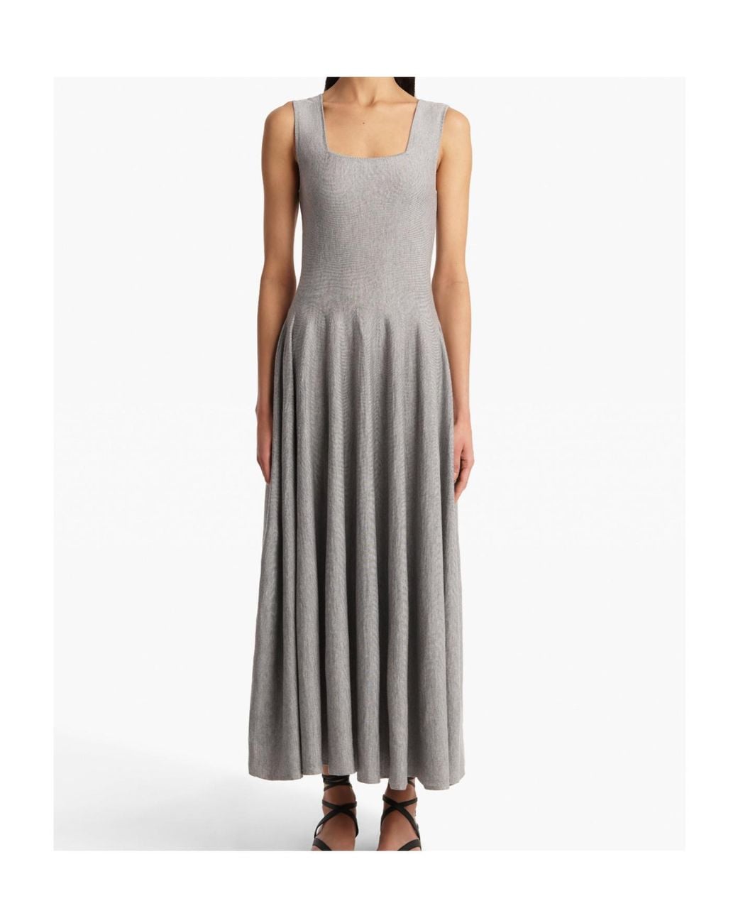 Khaite Gray Jodie Midi Dress