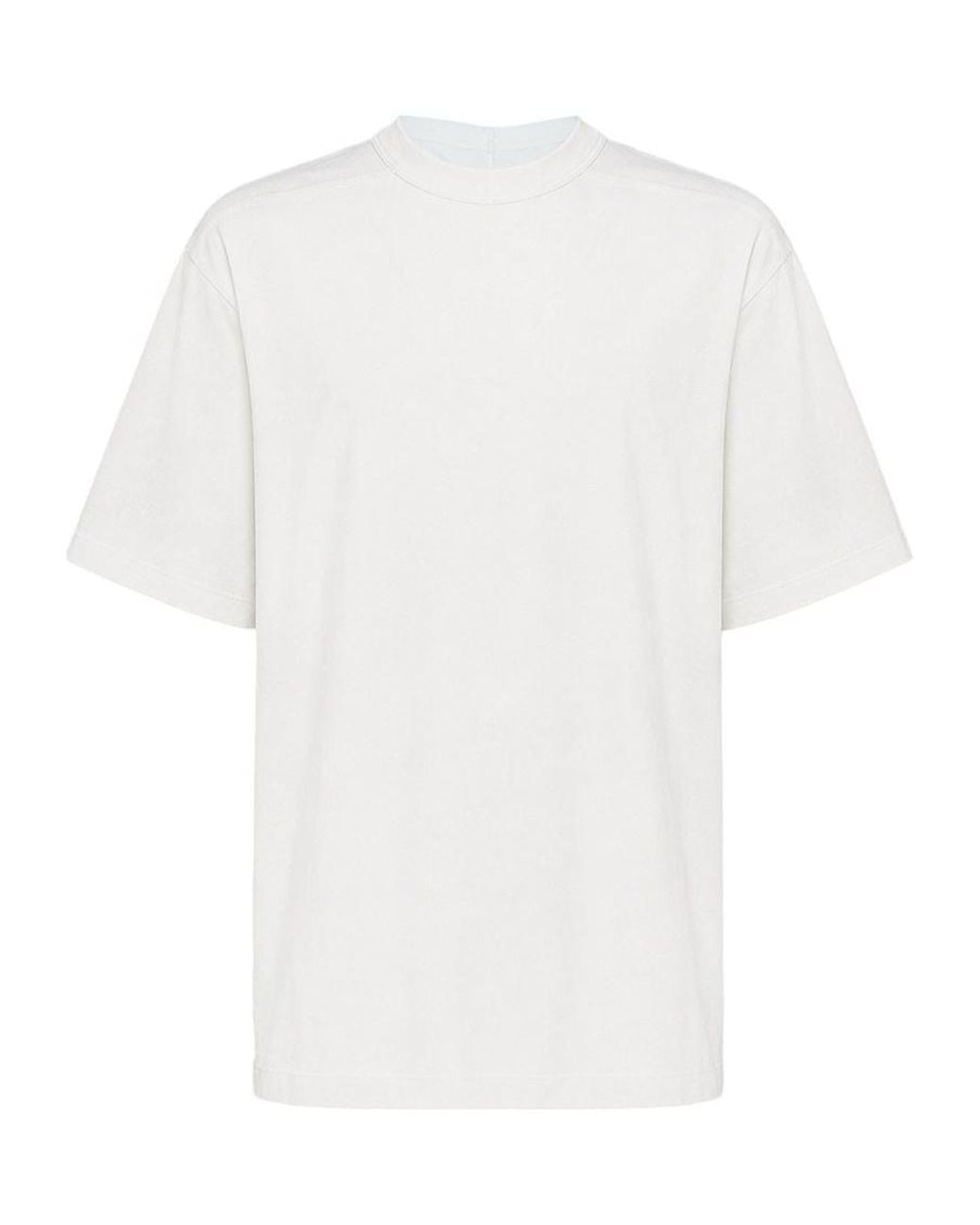 Rick Owens White Short-Sleeved Crewneck T-Shirt for men