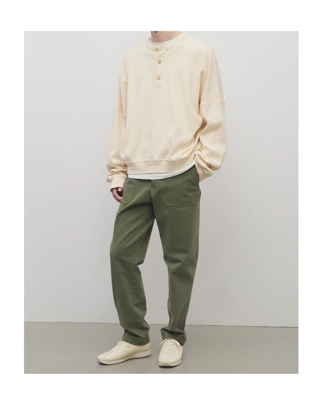 The Row Green Belt Loops Slacks for men