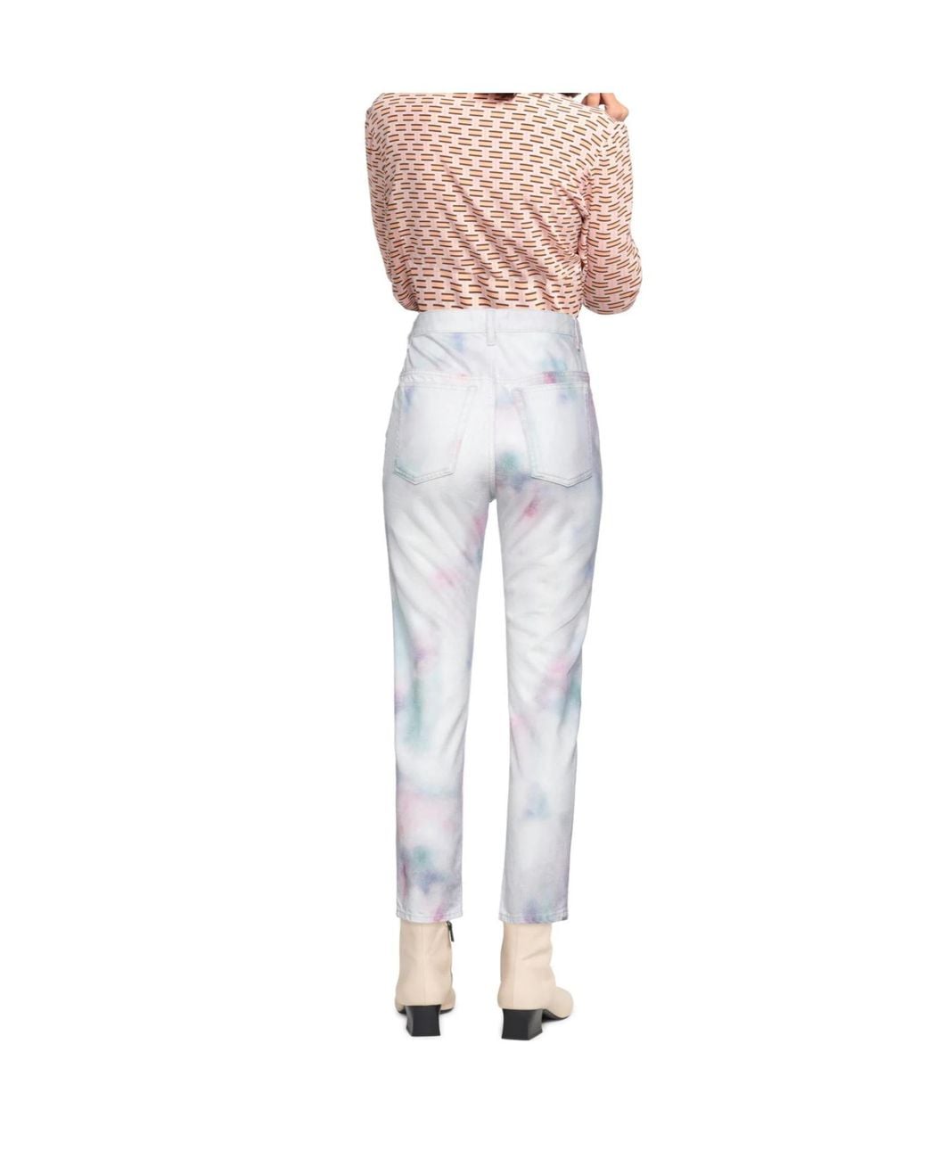 Isabel Marant White Multi-Colored Skinny Jeans