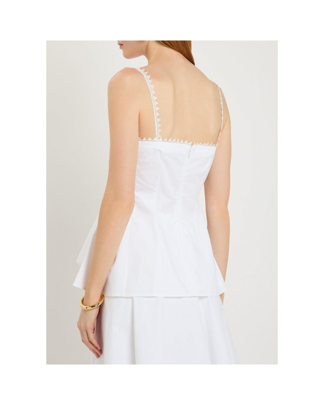 Jacquemus White Square-Collared Cotton Top
