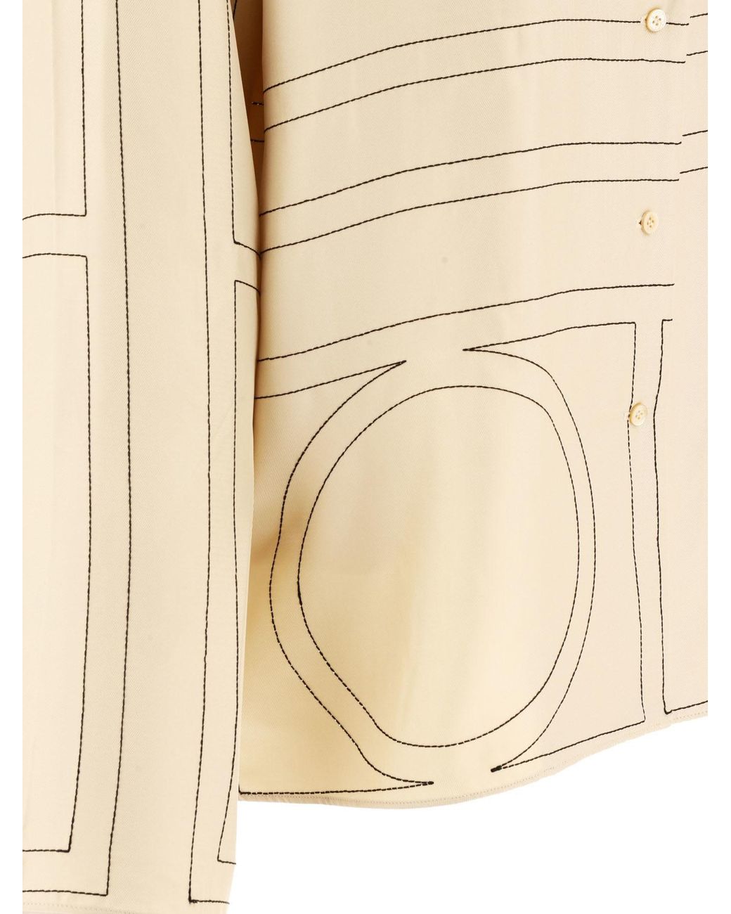 Totême  Natural Totême Sanville Long Sleeved Shirt