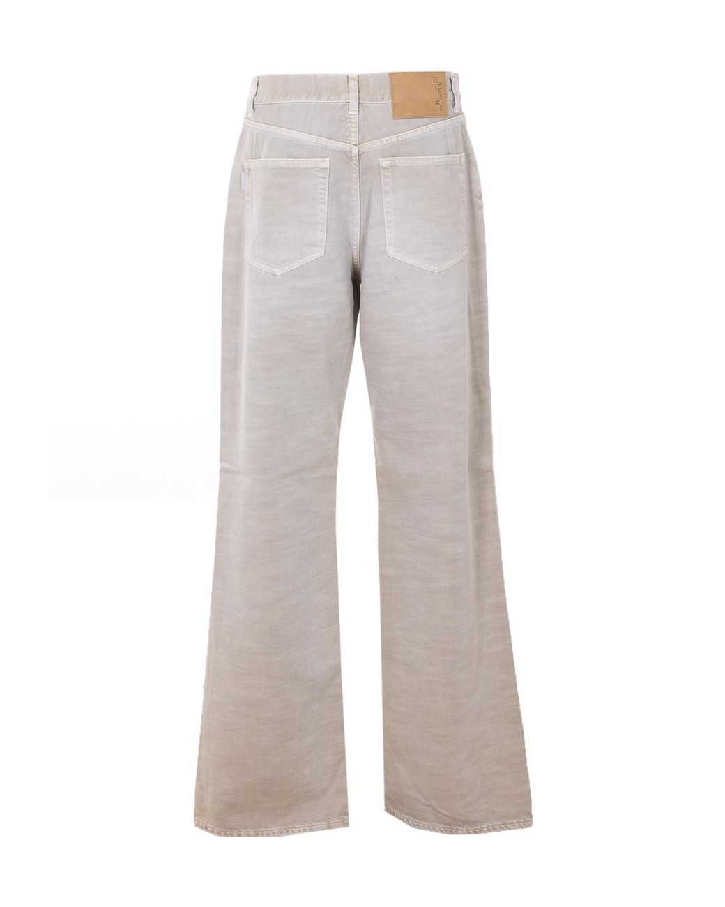 Haikure Gray Logo Patch Wide-Leg Jeans