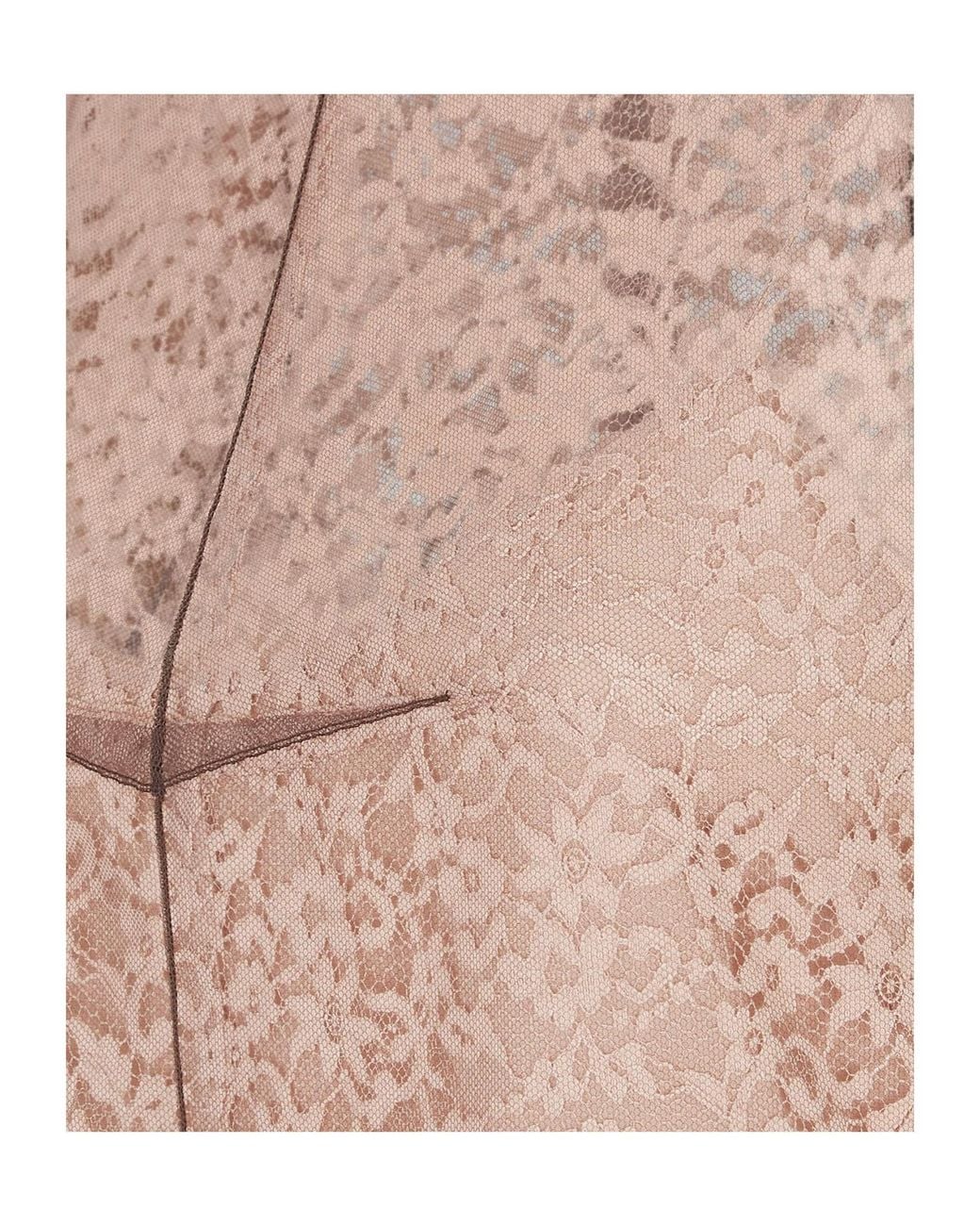 Fendi Natural Floral Lace Detailed Sleeveless Midi Dress