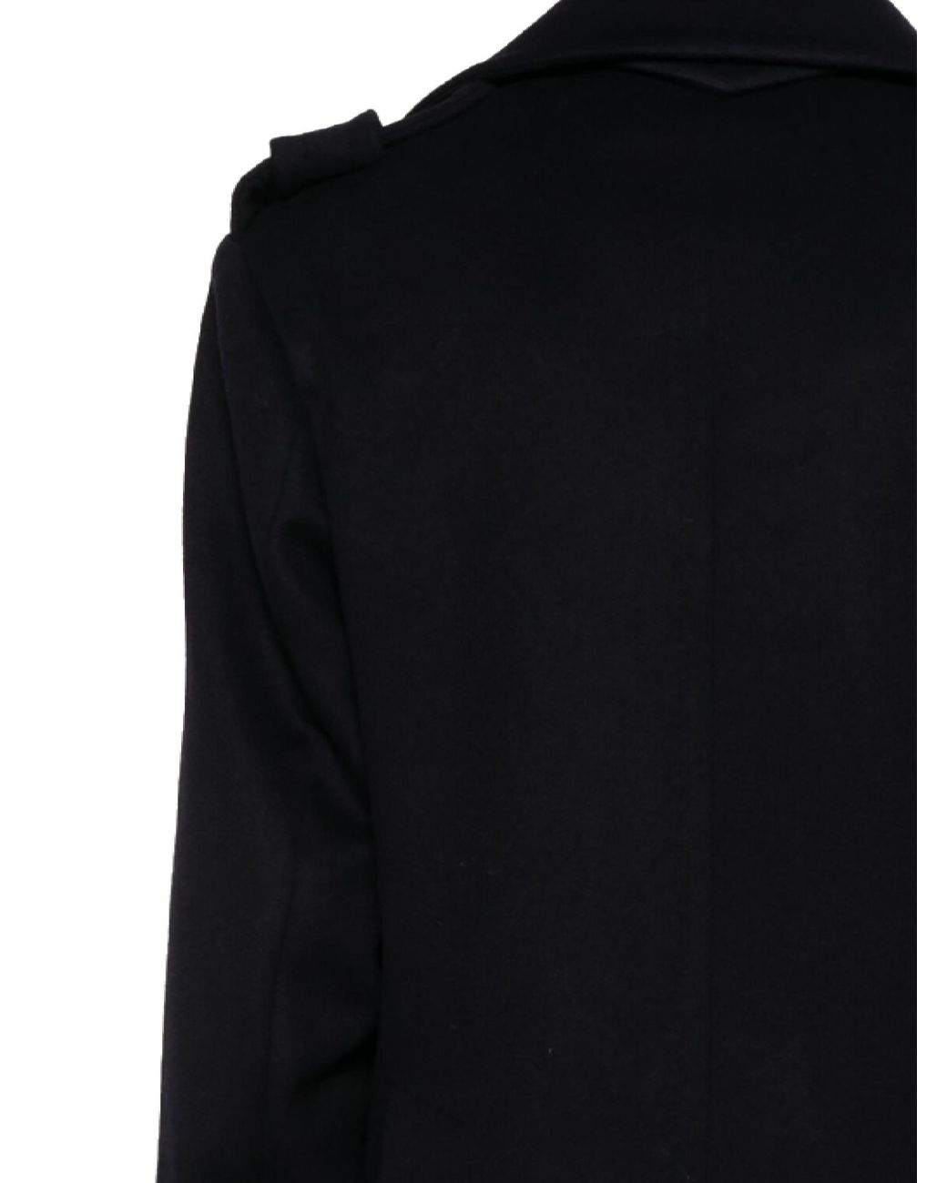 Max Mara Blue Laveno Double-Breasted Coat