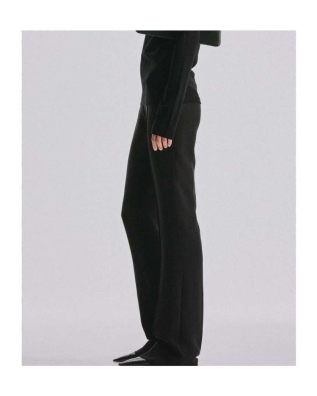 The Row Blue Fabien High-Waist Straight Pants