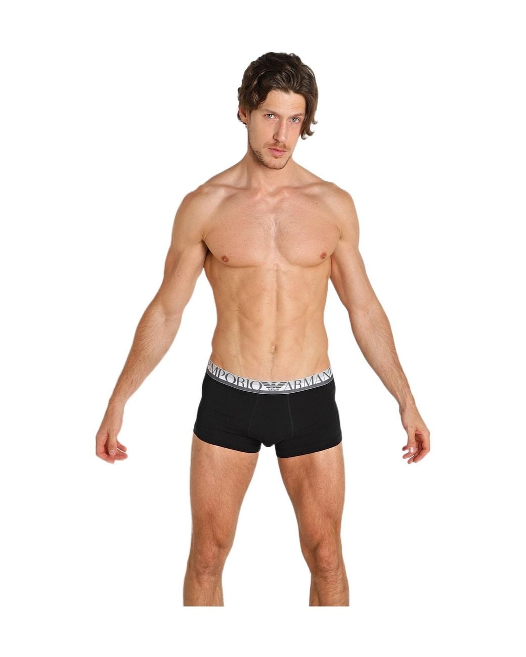Emporio Armani Black Elastic Waist Underwear for men