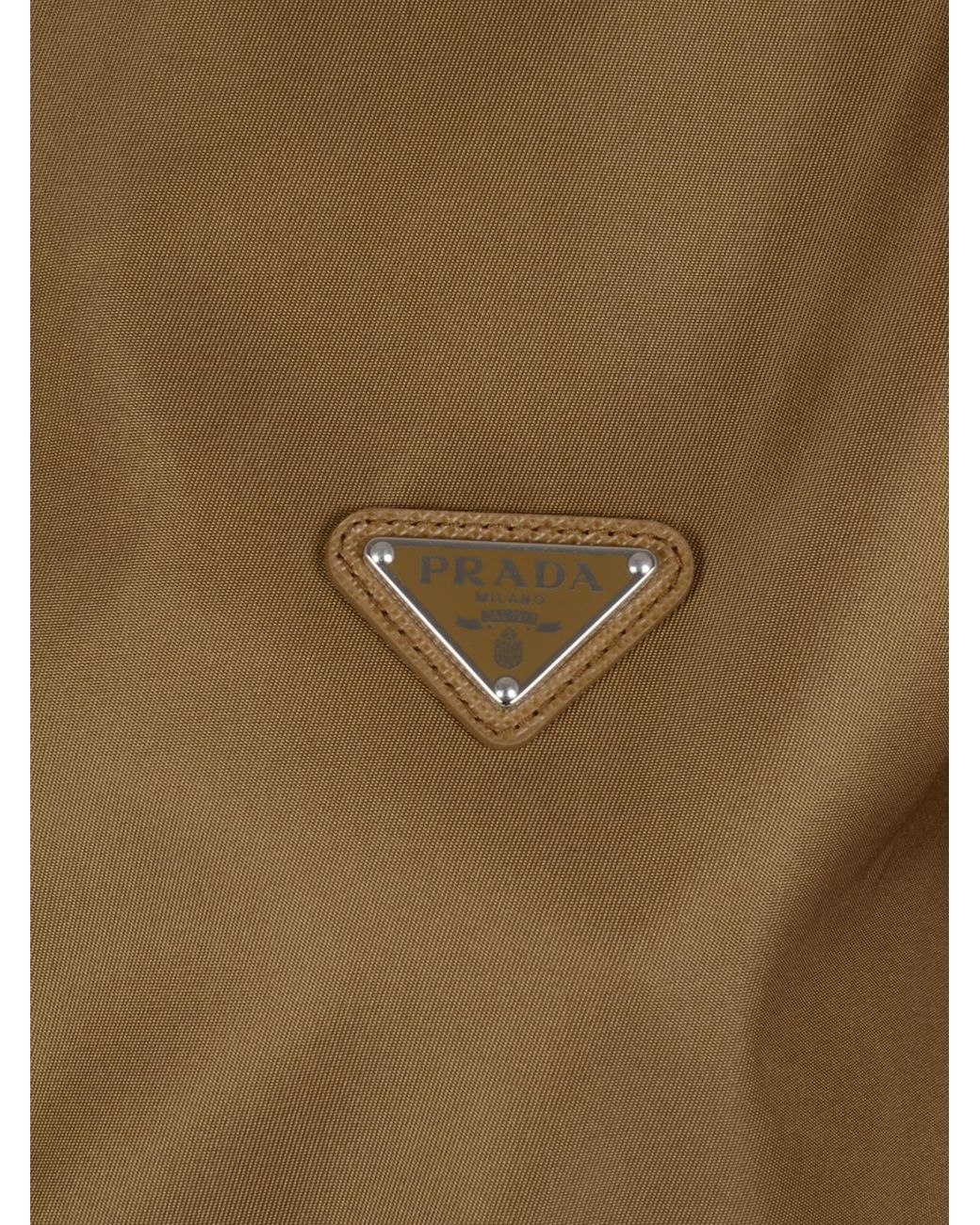 Prada Green Triangle-Logo Zipped Jacket