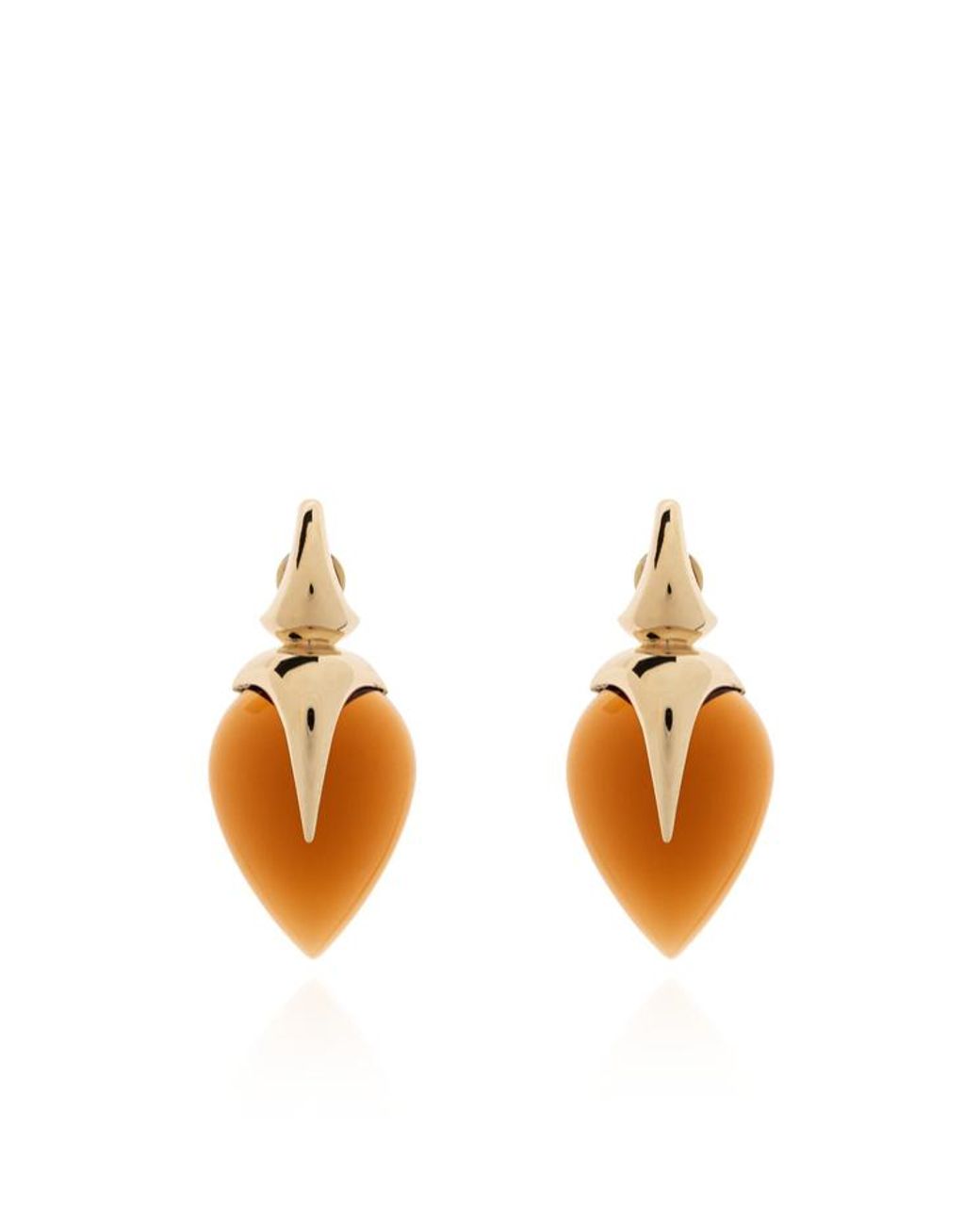 Givenchy Metallic Sculpted Heart Drop Earrings