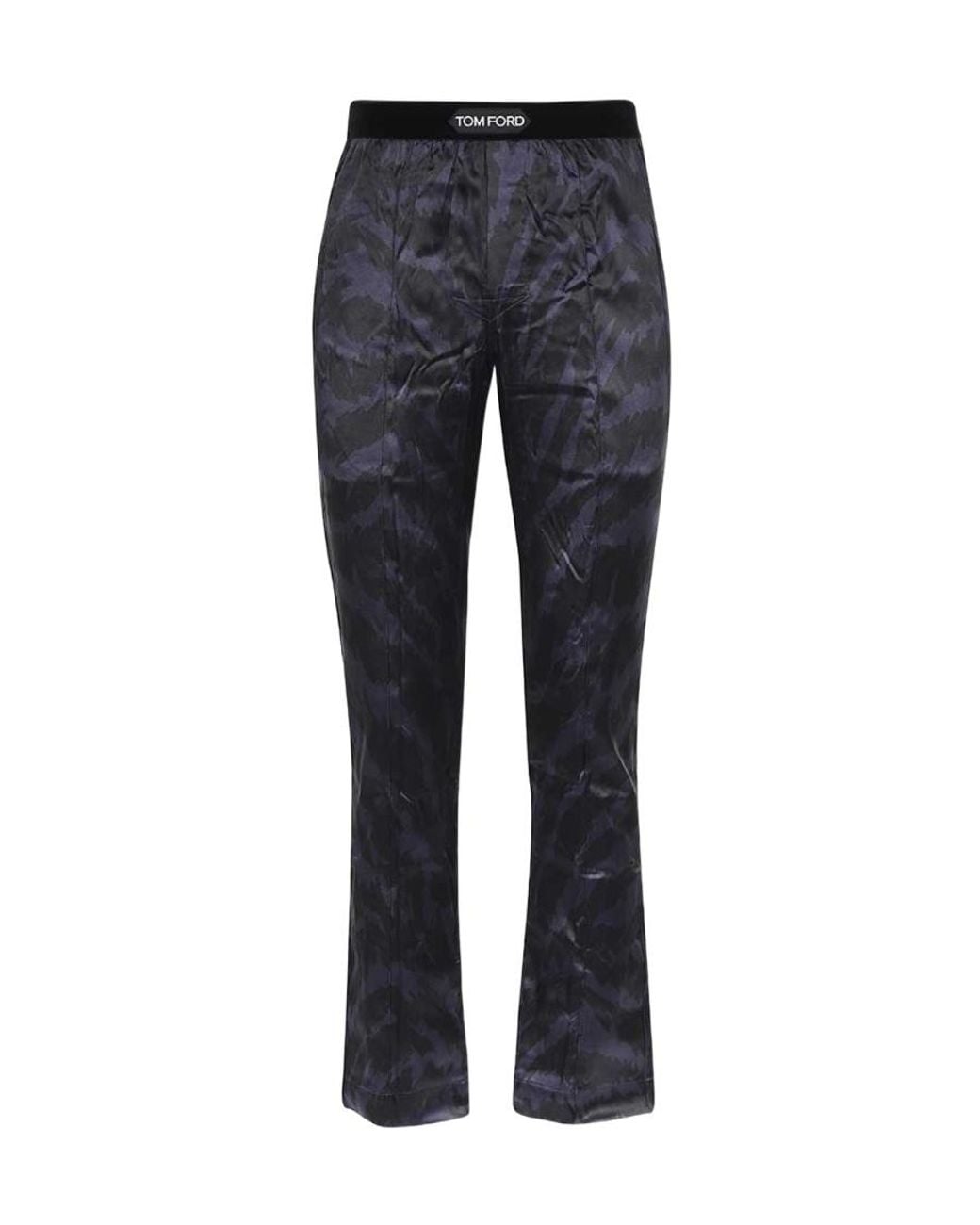 Tom Ford Blue Graphic Printed Straight-Leg Pants for men