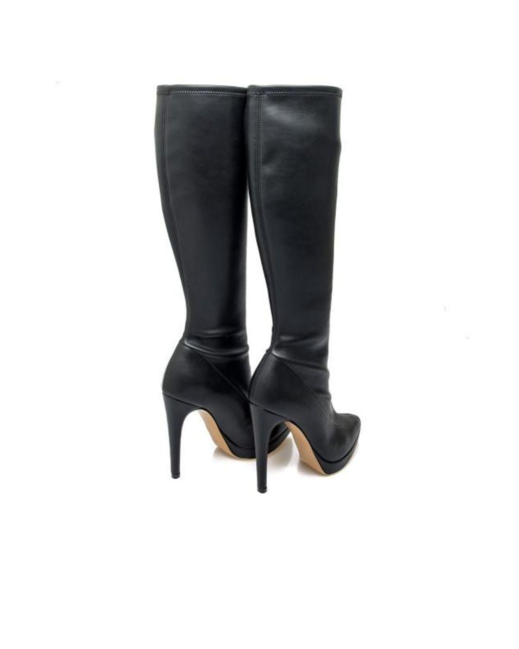 Casadei Black Michelle Platform Knee-High Boots