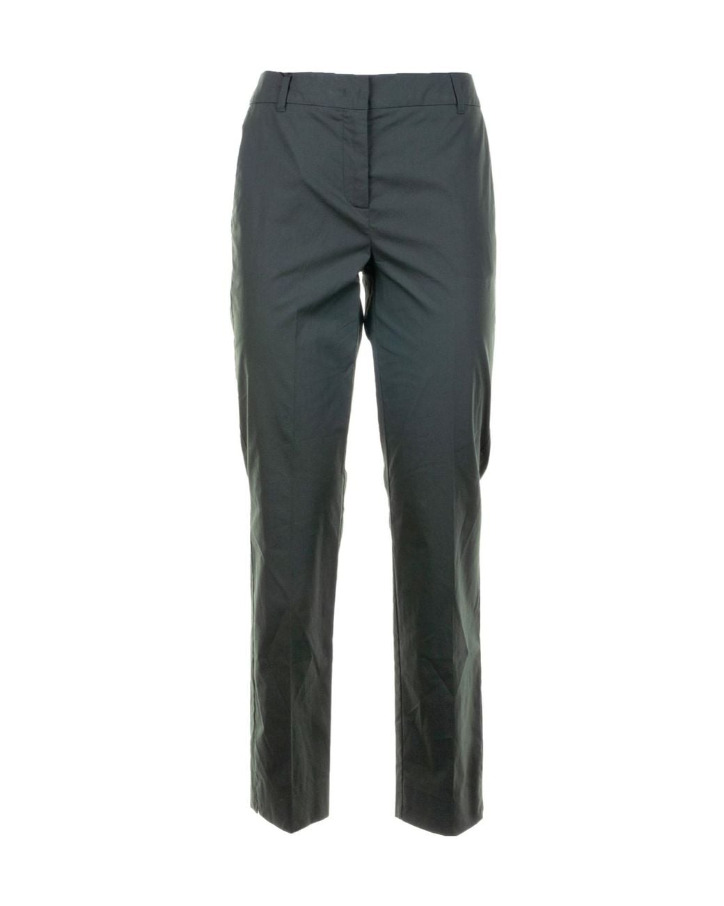 Marella Gray Straight-Leg Casual Trousers