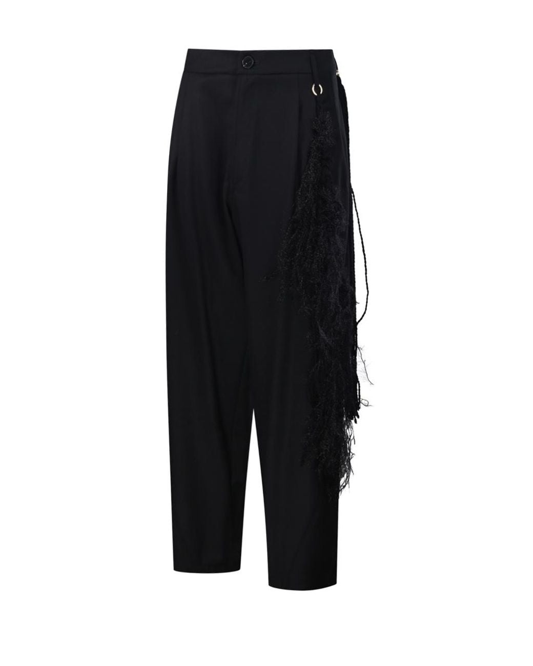DARKPARK Black Casual Trousers With Belt Loops