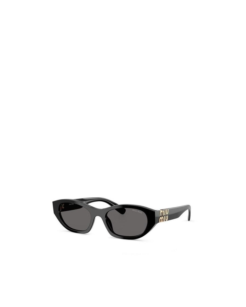 Miu Miu White Eyewear Oval-Frame Sunglasses