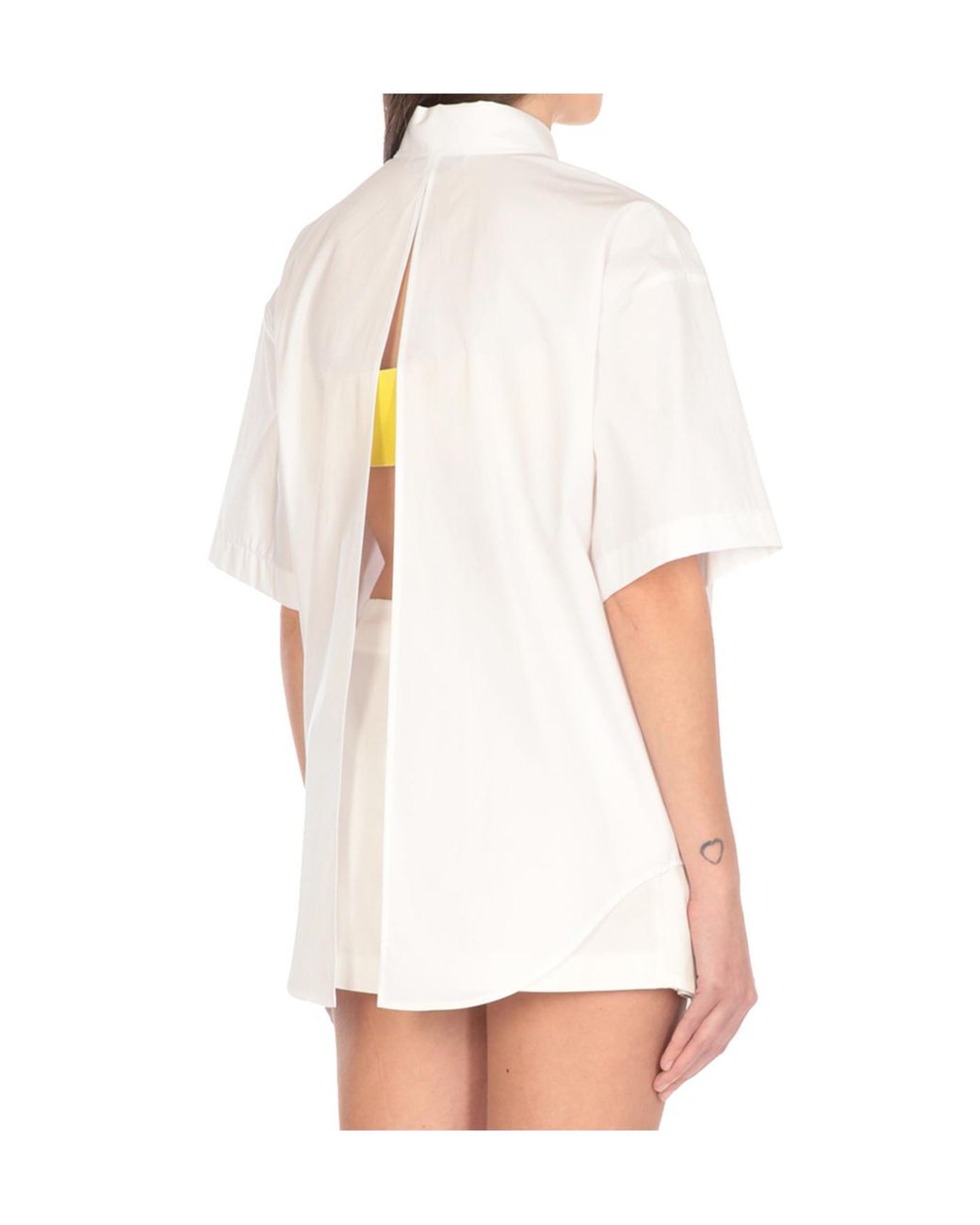 MSGM White Short-Sleeve Pocket Shirt