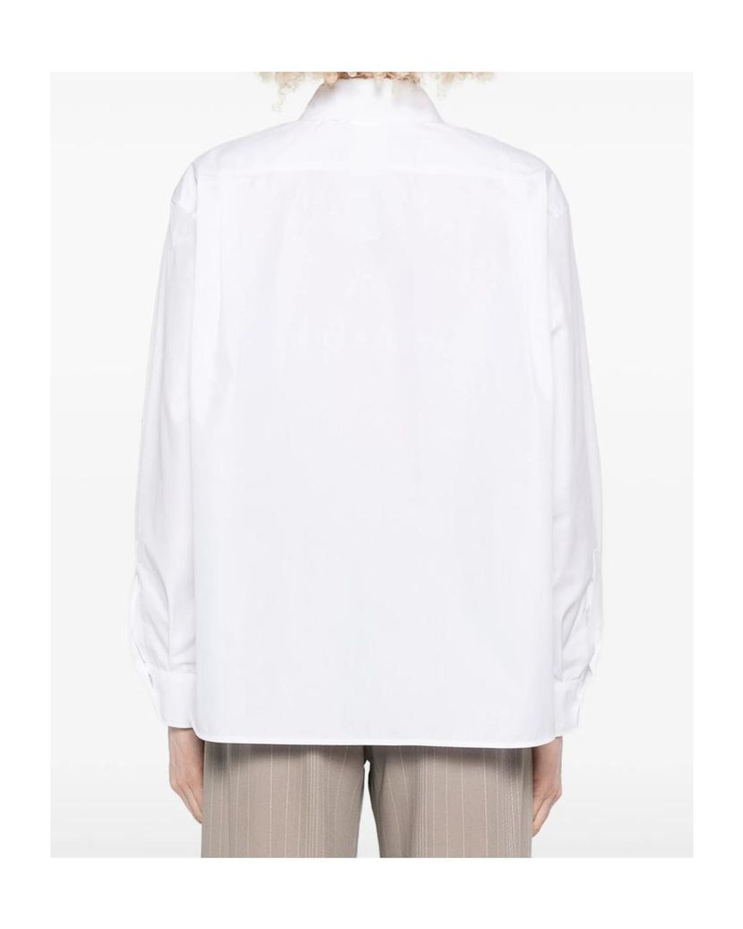 Max Mara White Long-Sleeved Shirt