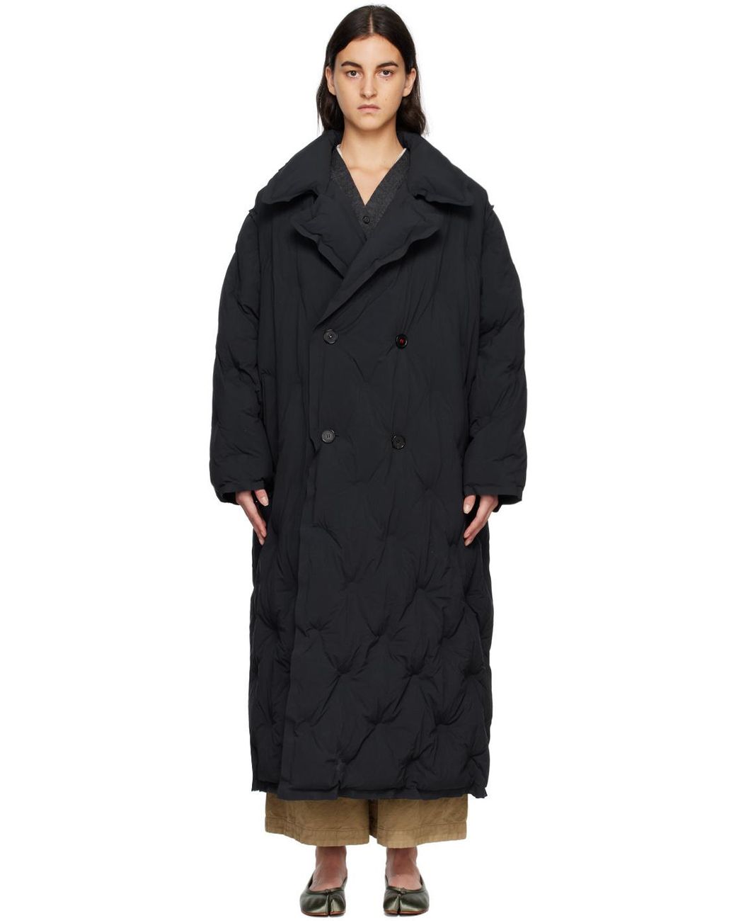 Maison Margiela Black Oversized Padded Coat
