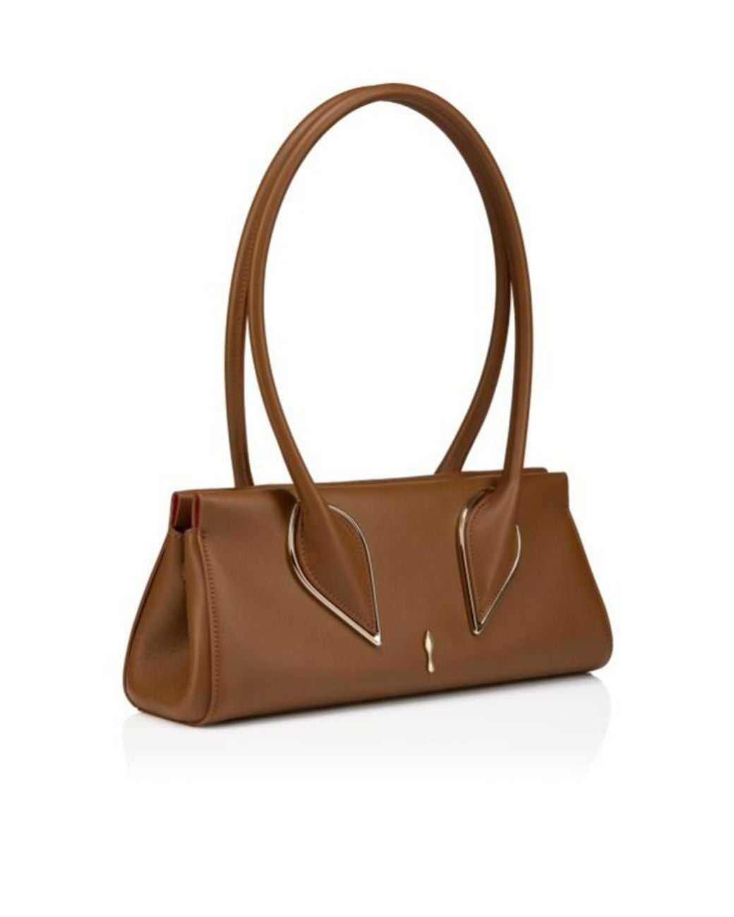 Christian Louboutin Brown Venus Logo Plaque Shoulder Bag