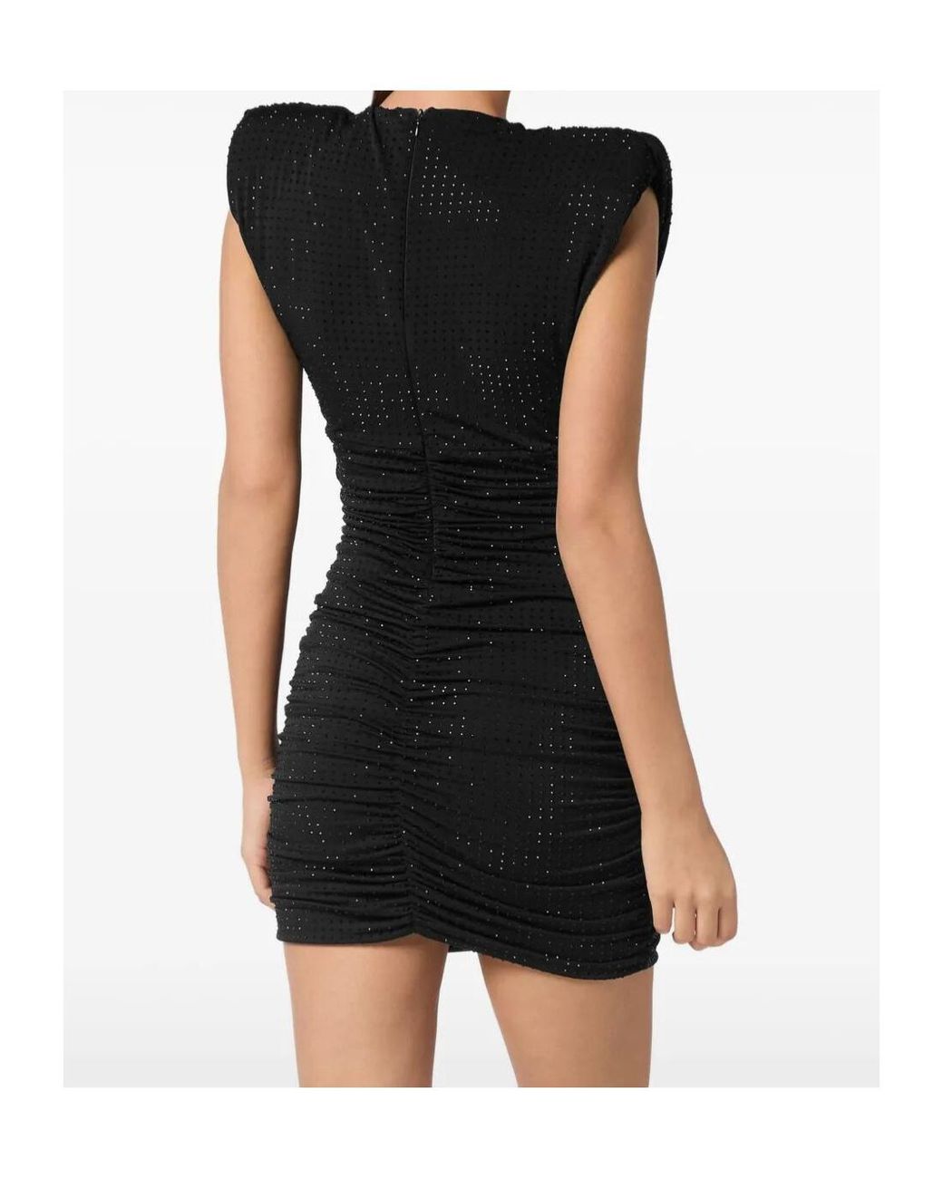 Philipp Plein Black Jersey Mini Dress
