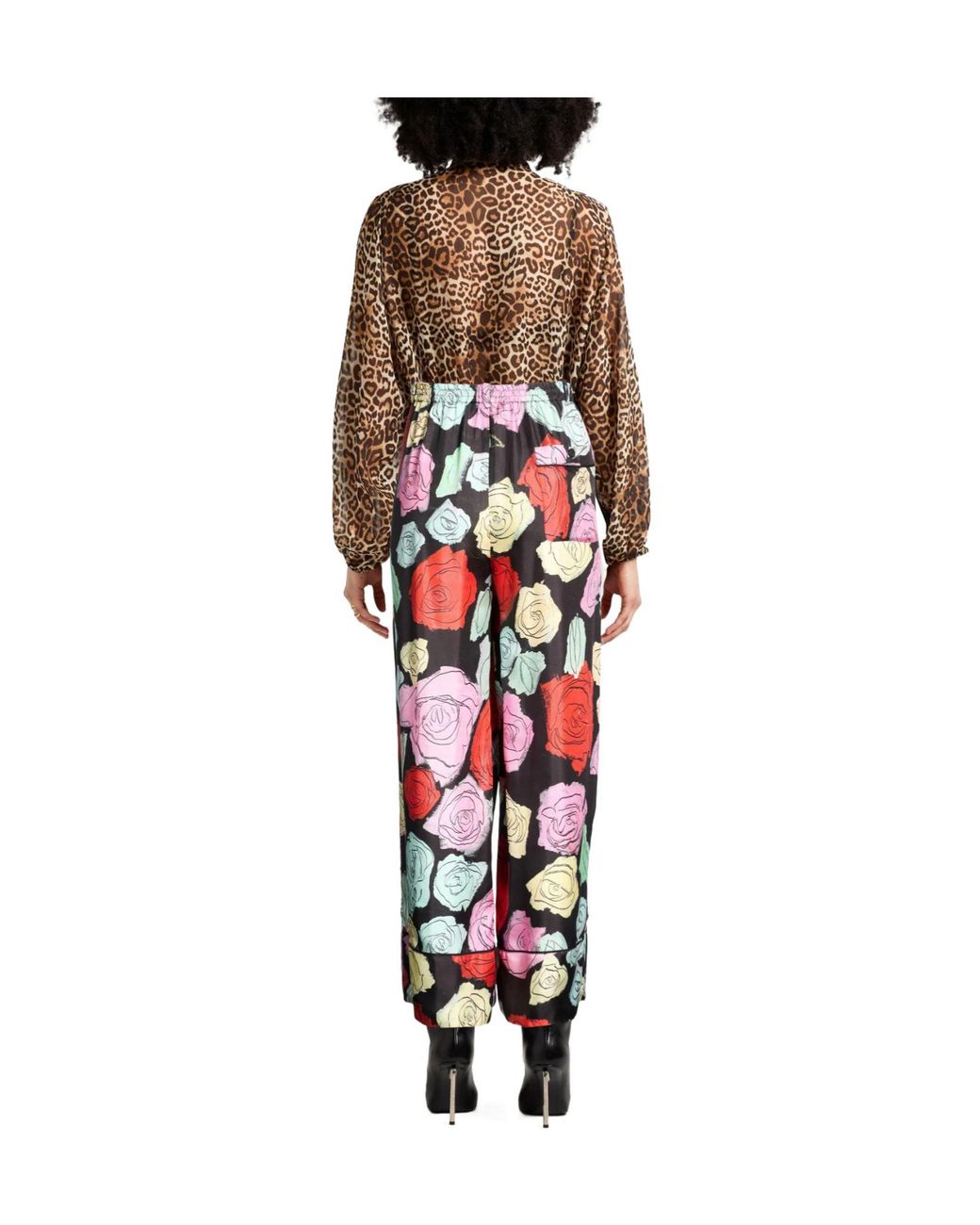 Marni Red Floral-Print Casual Trousers