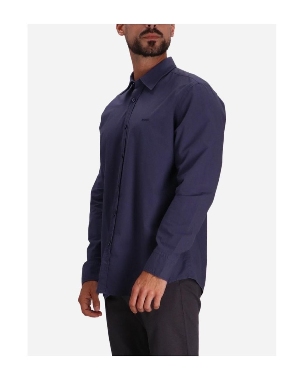 Boss Blue Boss Regular-Fit Stretch Poplin Shirt for men