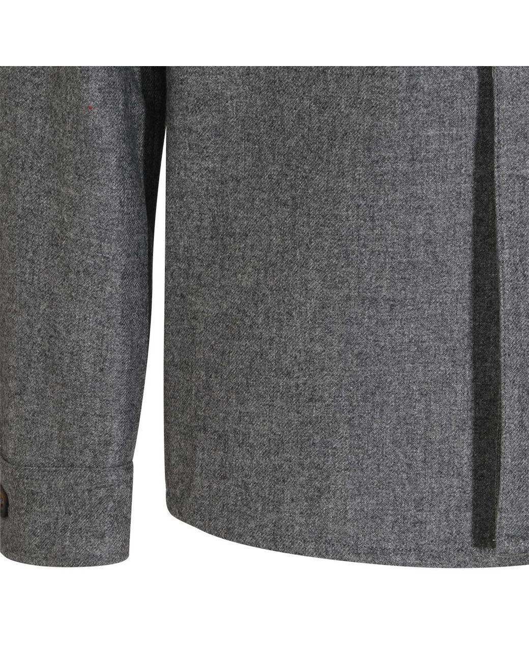Eleventy Gray Flap-Pocket Shirt Jacket for men