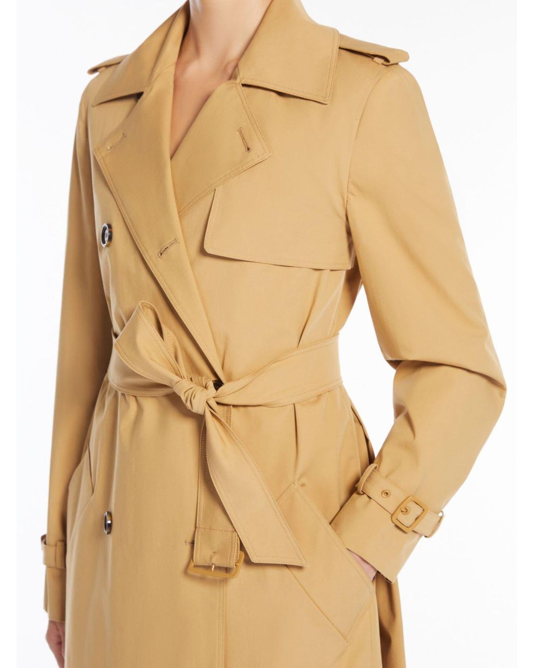 Max Mara Natural Landa Button-Up Trench Coat