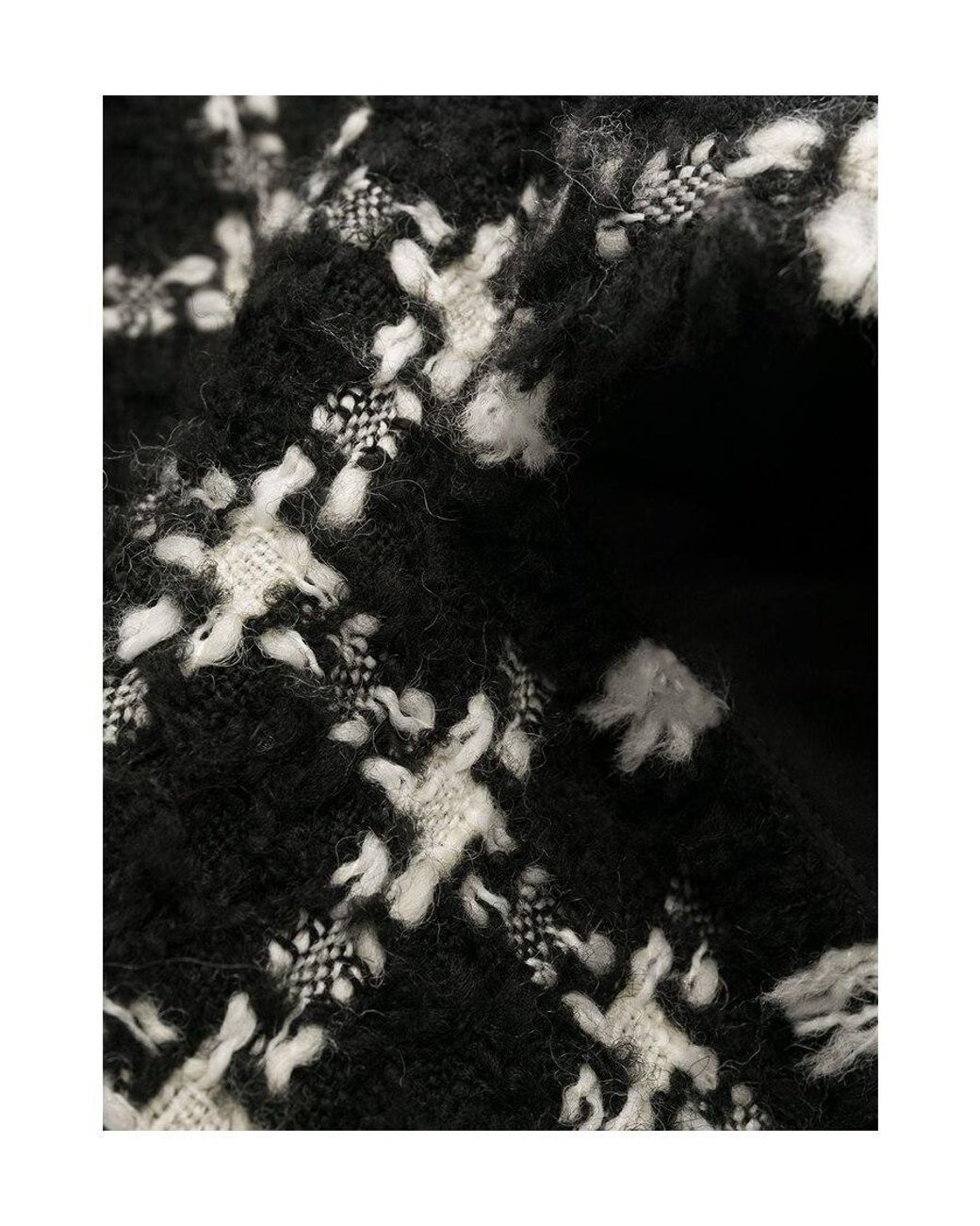 Valentino Black Tweed Checkered Sleeveless Dress