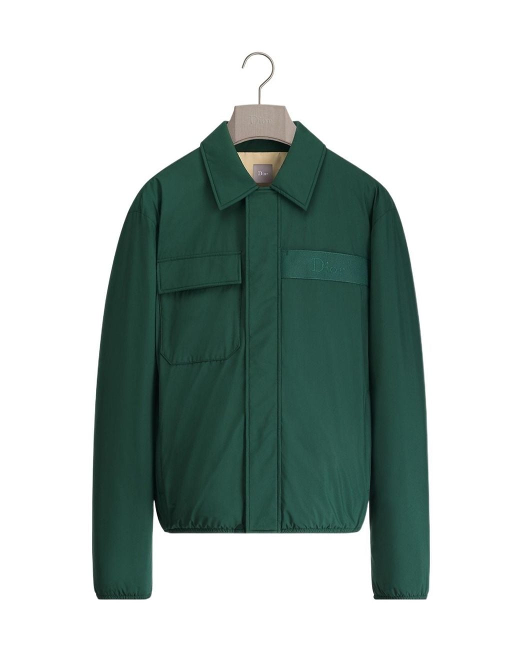 Dior Green Lightweight Jacket With Spread Collar for men