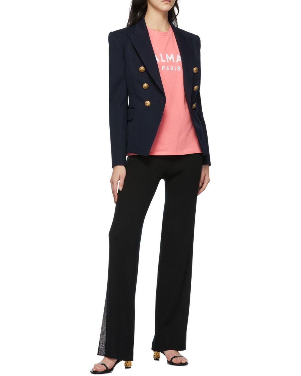 Balmain Blue Double Breasted Blazer