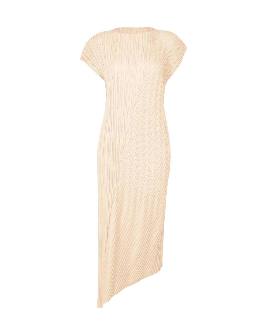 Issey Miyake White Pleated Dress