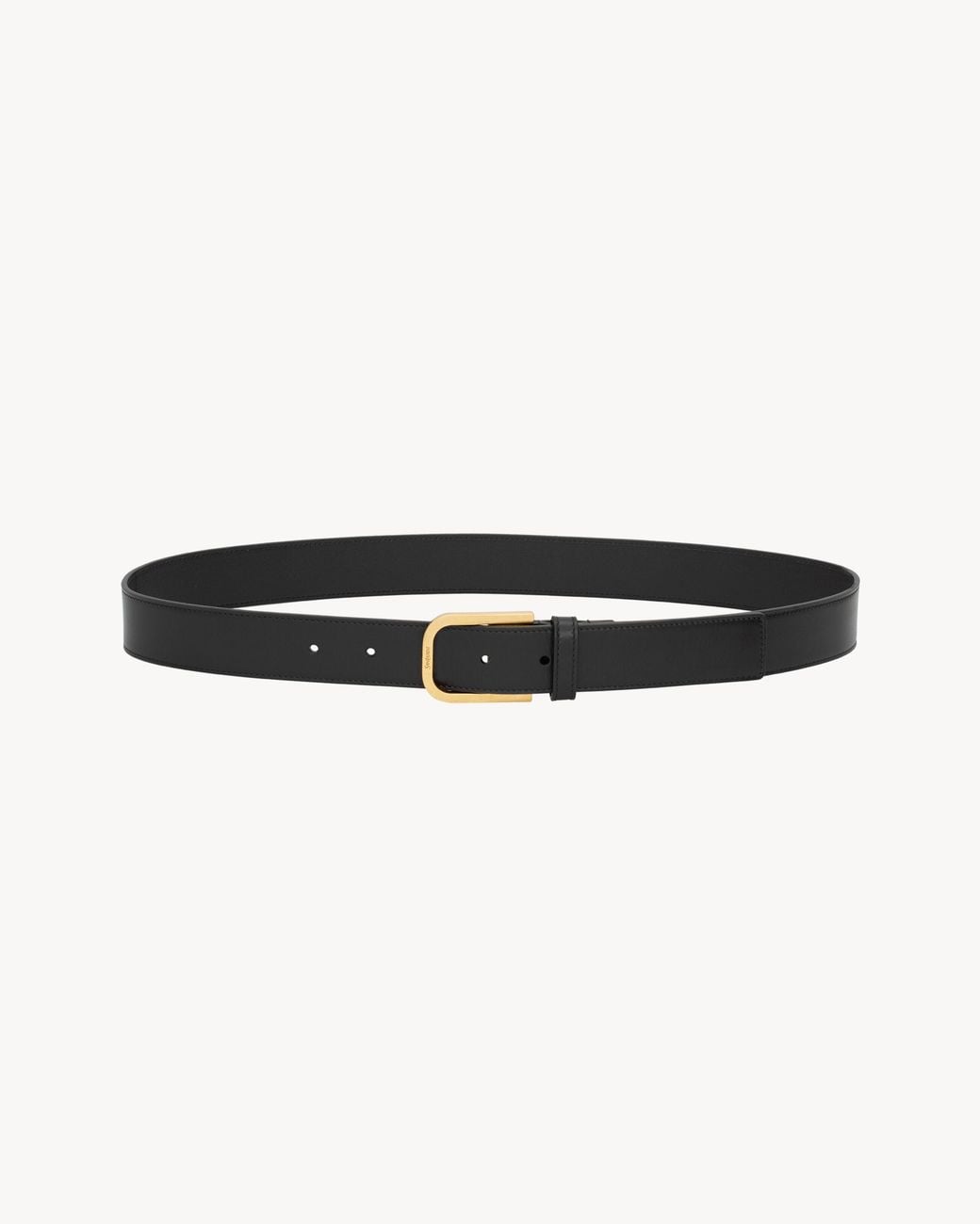 Saint Laurent White Minimal Belt for men