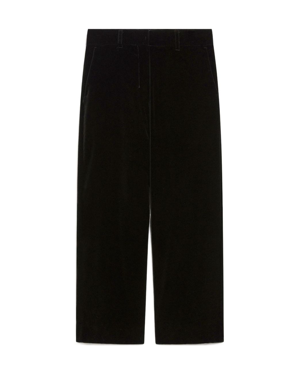 Max Mara Black 'S Wide Leg Cropped Trousers