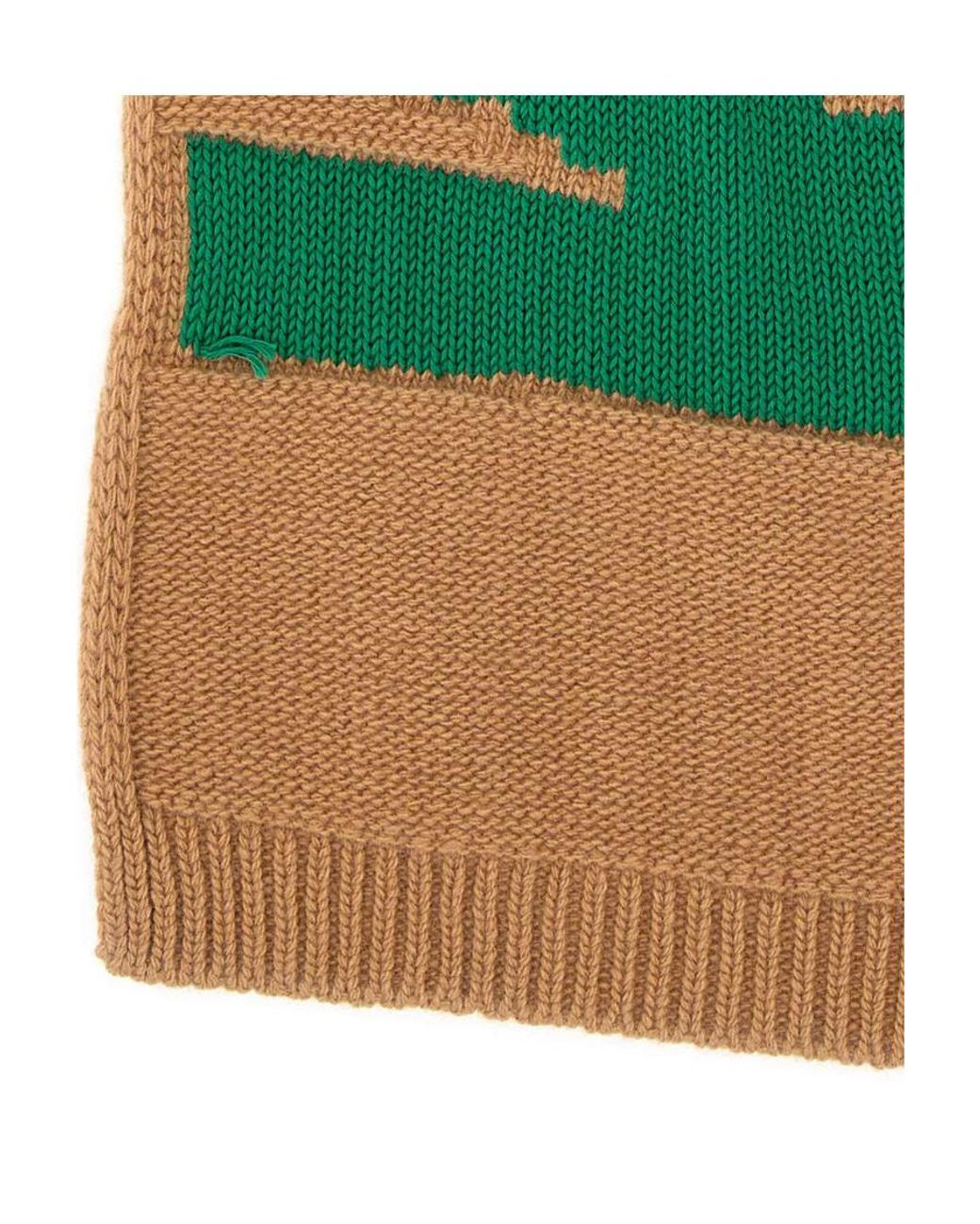 Marni Green Logo Knit Scarf for men
