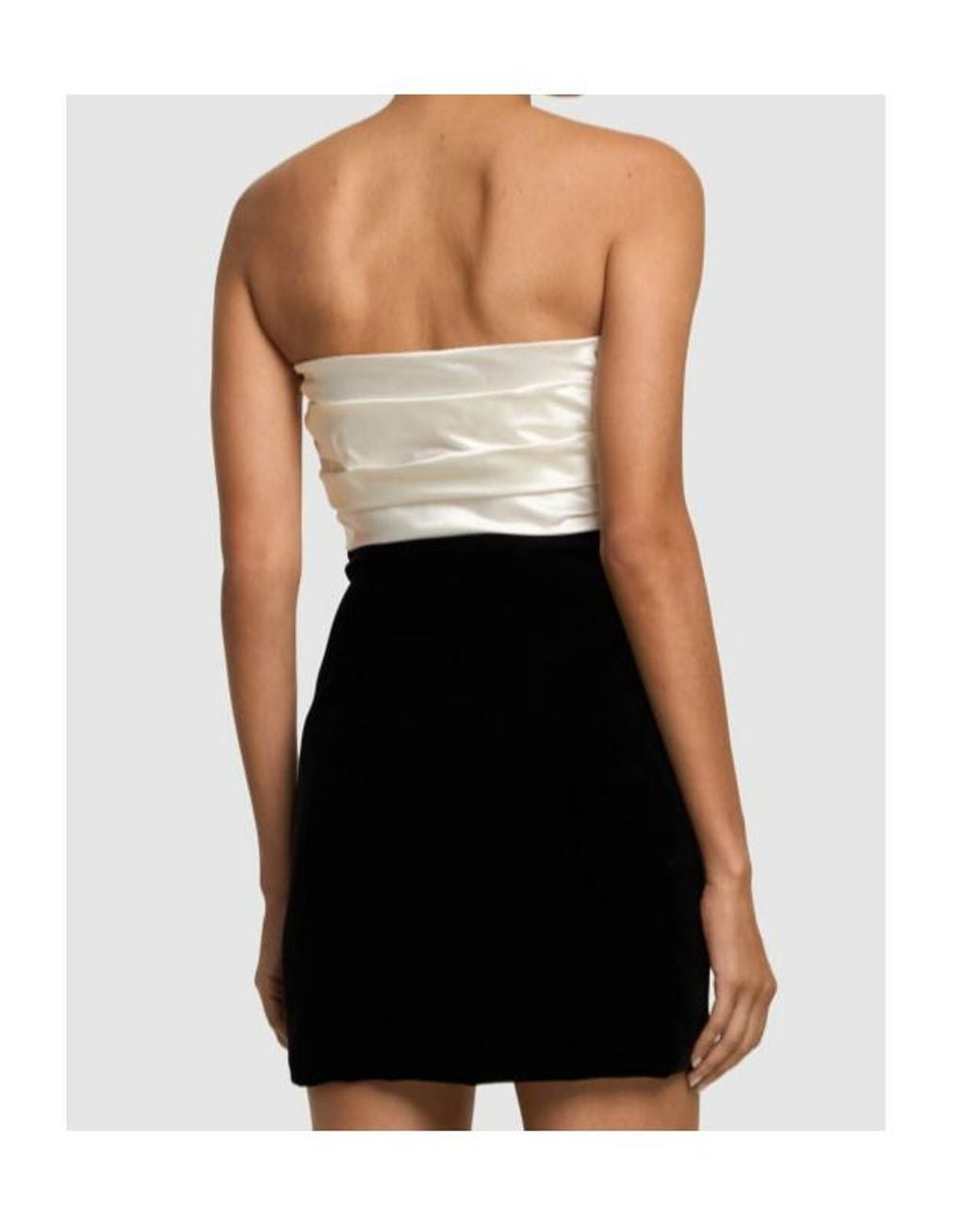 Alessandra Rich Black Strapless Mini Dress
