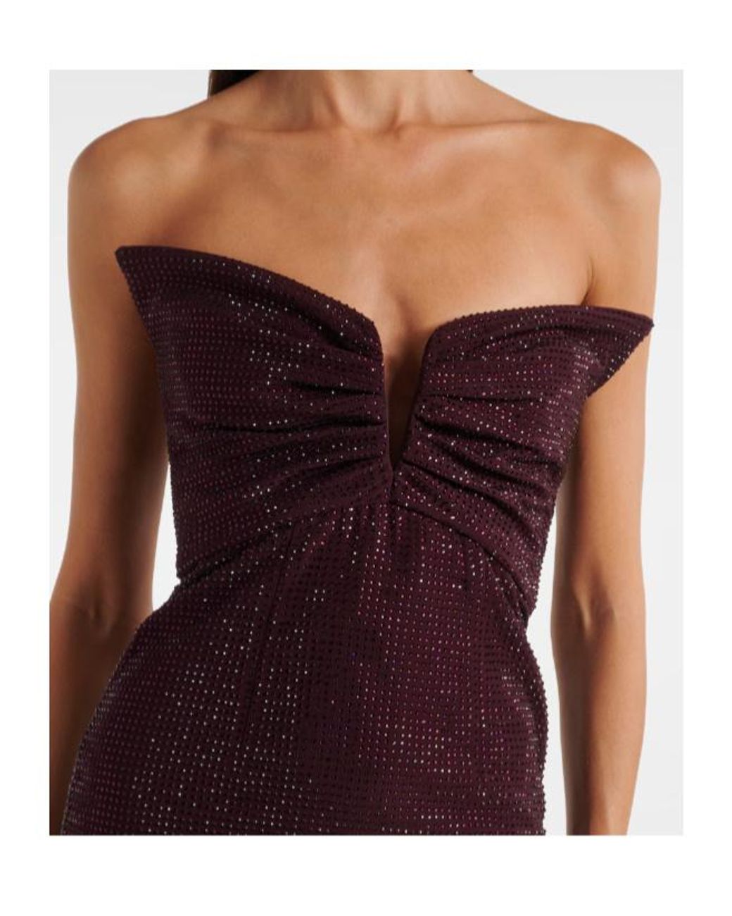 Roland Mouret Purple Crystal-Embellished Gown