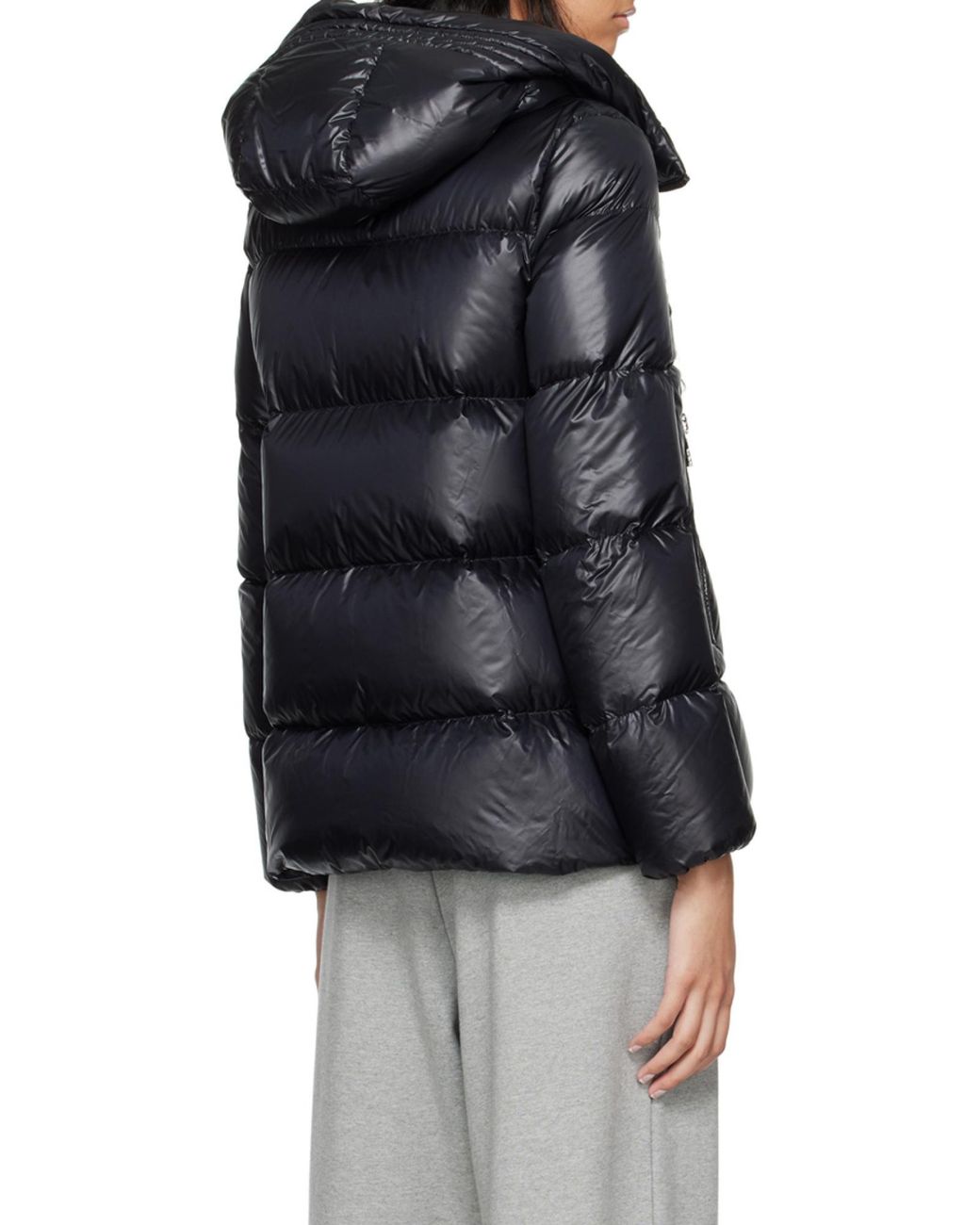 Moncler Black Hooded Padded Down Jacket